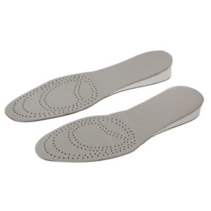 Ultimate Comfort & Style: Grey + White Cowhide Increase Insoles, Boost Size