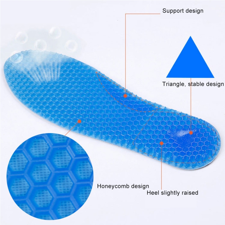 Blue Honeycomb Damping Insoles, Size S 35-40, Soft Flannel Pads - Sports Shoes 6 Blue Honeycomb Damping Insoles, Size S 35-40, Soft Flannel Pads - Sports Shoes - Image 6