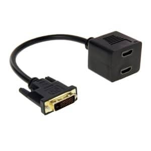 Enhanced Connectivity: High-Quality 29.5cm DVI to Dual HDMI Cable