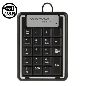 Ultra-Compact USB Numeric Keyboard - 19-Key for Notebook Computers