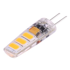 6LEDs SMD 5730 Silicone Lamp: Energy Saving Warm White Light, for G4 Fittings