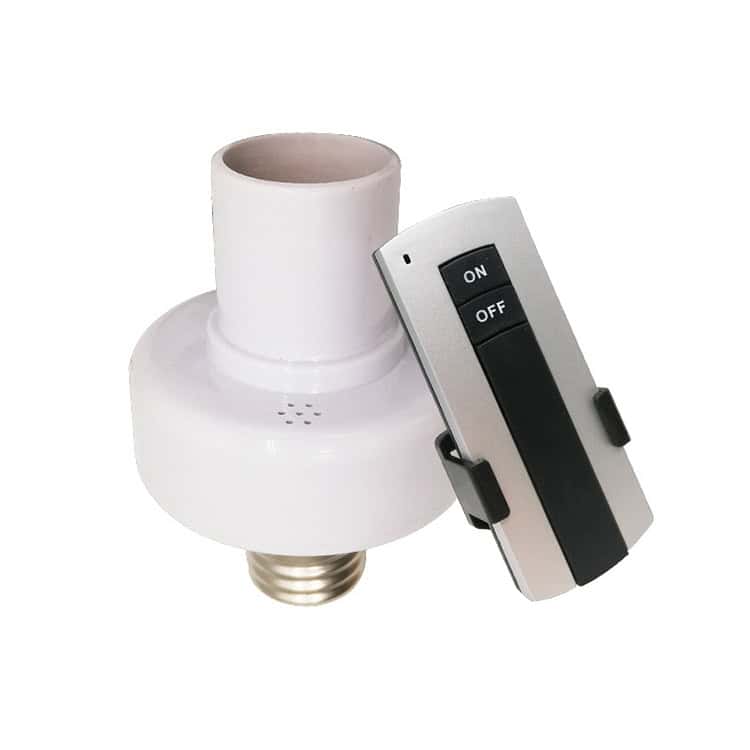 Wireless E27 Light Socket Adapter - Convenient Remote Control, Bulb Base 1 Socket Light Bulb Holder With Remote Control, Smart Lighting Accessories, Wireless Light Socket With Remote, Led-Compatible Smart Lighting Device, Energy-Efficient Lighting Control System.
