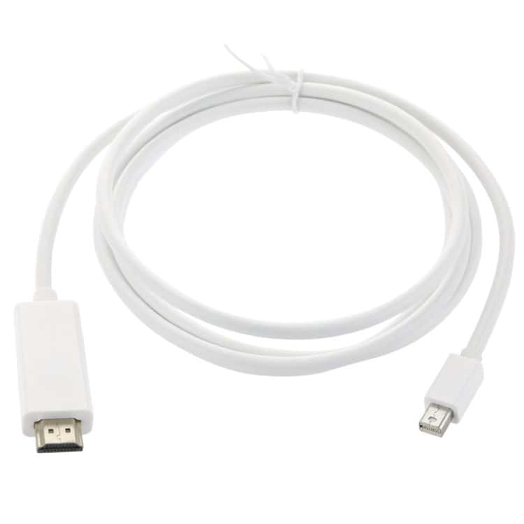 1.5m White Mini DP to HDMI Cable - Crisp Video Quality & Easy Connectivity 2 1.5M White Mini Dp To Hdmi Cable - Crisp Video Quality &Amp; Easy Connectivity - Image 2