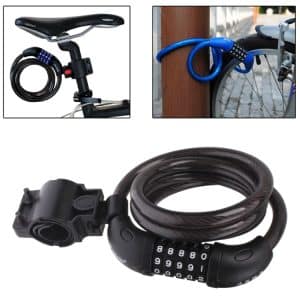Secure Your Ride: 5-Digit Steel Wire Lock Strip for Bicycle & Motorcycle