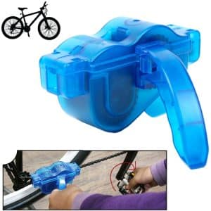 2-in-1 Bicycle Chain Cleaner Kit - Scrubber Wash Tool Set for Cyclists (Blue)