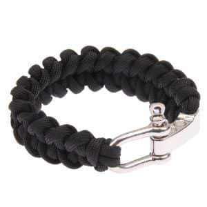 Adjustable Stainless Steel Shackle Survival Bracelet • Multi-functional Nylon Braided, Engage Now!