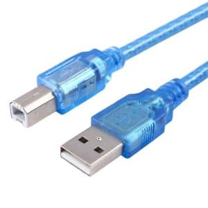 1.8m Blue USB 2.0 Printer Extension Cable for AM to BM - Fast Data Transfer