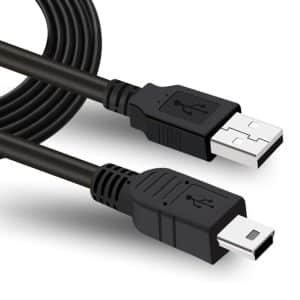 1.5m USB 2.0 AM to Mini 5pin Cable (Black) - Fast Data Transfer & Durable