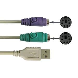 USB to PS/2 Adapter Cable for Keyboard and Mouse - Convert with Ease!