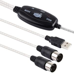 1.8m USB to MIDI Converter Cable for Electric Piano - Seamless Connectivity