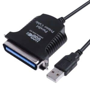 USB to Parallel 1284 36 Pin Printer Adapter Cable, 1m Length (Black)