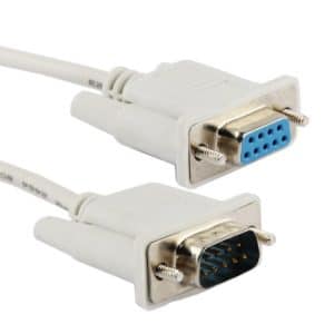RS232 9Pin Serial Ext. Cable - 1.5m Male to Female Connectors - Secure Data Transfer