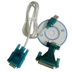 RS232 9Pin Male USB Cable & RS232 9Pin Female to 25Pin Male Adapter