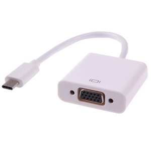 VGA Multi-Display Adapter Cable for Macbook/Chromebook - USB-C 3.1 (White)