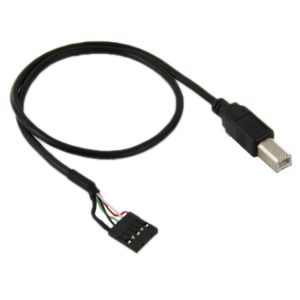 USB 2.0 B Male to 5 Pin Motherboard Female Header Adapter Cable, 50cm Length