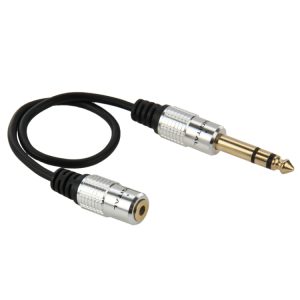 Enhanced Sound 6.35mm to 3.5mm Audio Adapter Cable, 30cm-Length, Music Lovers
