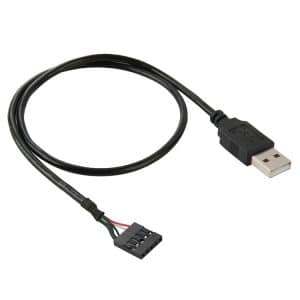 USB 2.0 Male Adapter Cable, 5 Pin Motherboard Female Header, 50cm