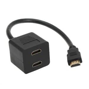 Ultimate HDMI Splitter Y-Cable, 2 Female Ports, Gold-Plated, 30cm