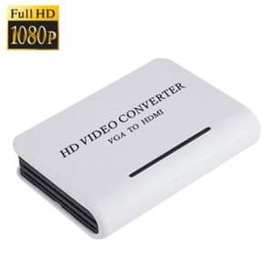 1080P VGA to HDMI Converter for HD HDTV - White Color - Audio Video Adapter