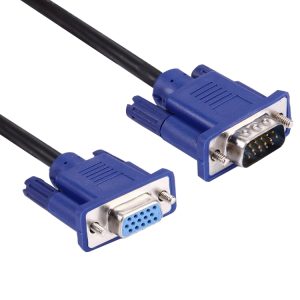 1.5m VGA Cable, Male to Female, High-Quality for LCD Monitor, Projector - 15 Pin
