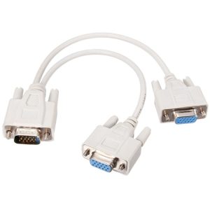 VGA SVGA HDB15 Male to 2 Female Splitter Cable - Expand Your Display!