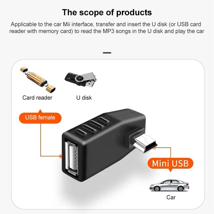 USB OTG Mini Male to USB 2.0 Female Adapter, Plug-and-Play Functionality 5 Usb Otg Mini Male To Usb 2.0 Female Adapter, Plug-And-Play Functionality - Image 5