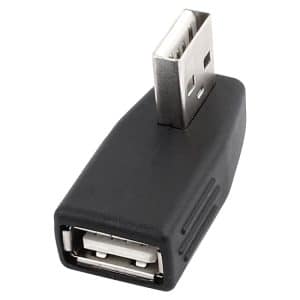 USB 2.0 AM to AF Adapter with 90° Angle, OTG Support - Enhance Connectivity