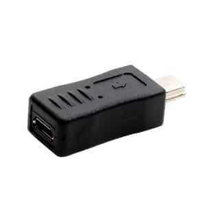 USB 2.0 Micro USB Adapter for Galaxy S4/S3 (Black) - Male to Female Connection