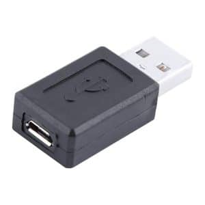 USB 2.0 AM to Micro USB Female Adapter in Black - Compact & Versatile