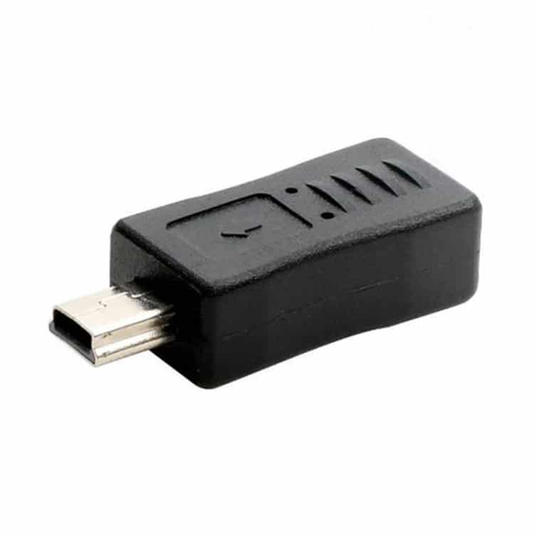 USB 2.0 Mini to Micro USB Female Adapter - Black • Compact & Versatile 2 Usb 2.0 Mini To Micro Usb Female Adapter - Black • Compact &Amp; Versatile - Image 2