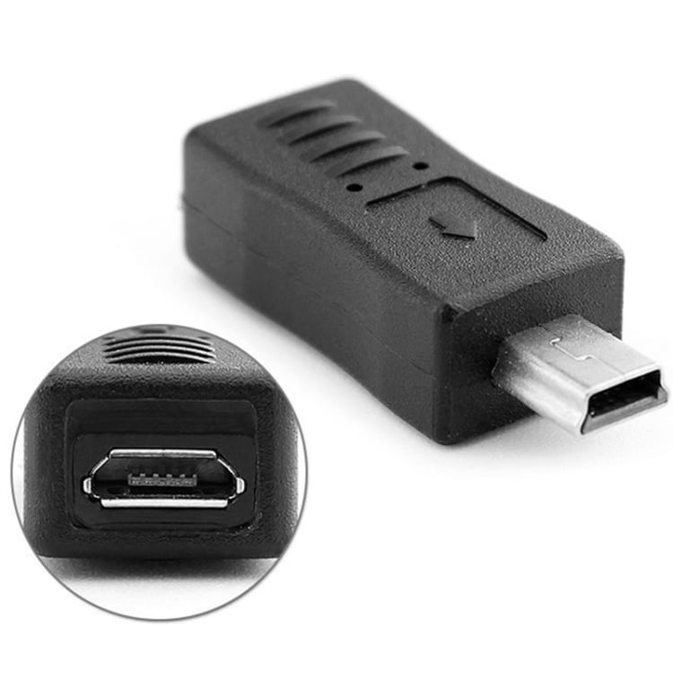 USB 2.0 Mini to Micro USB Female Adapter - Black • Compact & Versatile 5 Usb 2.0 Mini To Micro Usb Female Adapter - Black • Compact &Amp; Versatile - Image 5