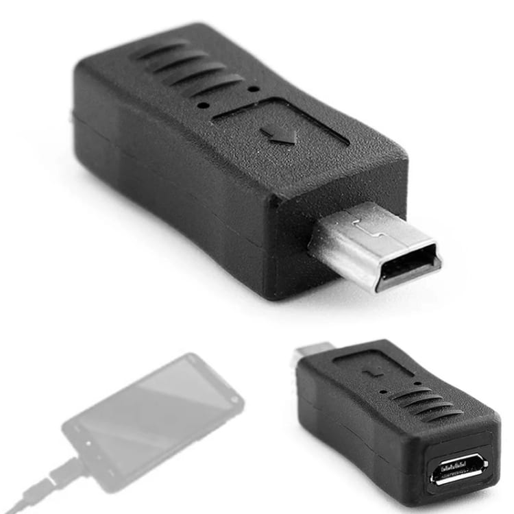 USB 2.0 Mini to Micro USB Female Adapter - Black • Compact & Versatile 6 Usb 2.0 Mini To Micro Usb Female Adapter - Black • Compact &Amp; Versatile - Image 6