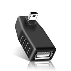 Compact 90° Mini USB to USB 2.0 Adapter for Easy Connectivity