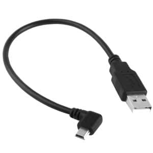 25cm 90° Mini USB Male to USB 2.0 AM Adapter Cable - Efficient Connectivity
