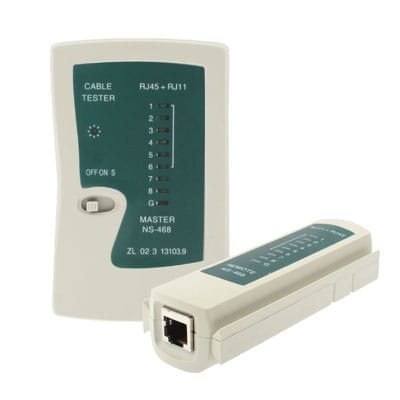 Professional Network Cable Tester for RJ45 RJ11 RJ12 Cat5 UTP LAN, White 1 Professional Network Cable Tester For Rj45 Rj11 Rj12 Cat5 Utp Lan, White