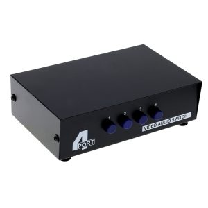 4 Port AV RCA Switch Box - Easy Audio Video Control for Home Entertainment