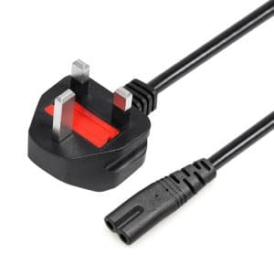 1.2m 2 Prong UK Notebook Power Cord - Reliable & Versatile for Big Laptops