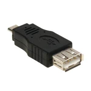 USB 2.0 A to Micro USB 5 Pin OTG Adapter(Black) - Fast Data Transfer & Connectivity