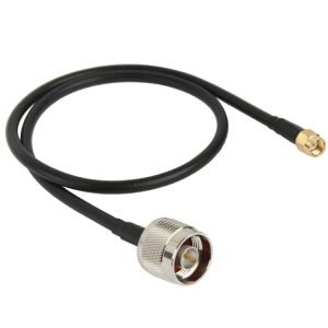 N Male to RP-SMA 50cm Converter Cable, Black: Enhanced Connectivity Solution