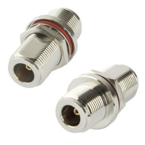 Silver Coaxial RF N Female to N Female Adapter - High-Quality Signal Transfer