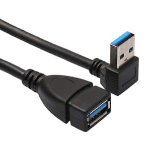 USB 3.0 Down Angle 90° Extension Cable Male to Female 15cm Adapter Cord