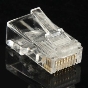 High-Performance RJ45 Connector Plug, Gold, 100pcs/Pack, 3u 3ft - Reliable Connectivity