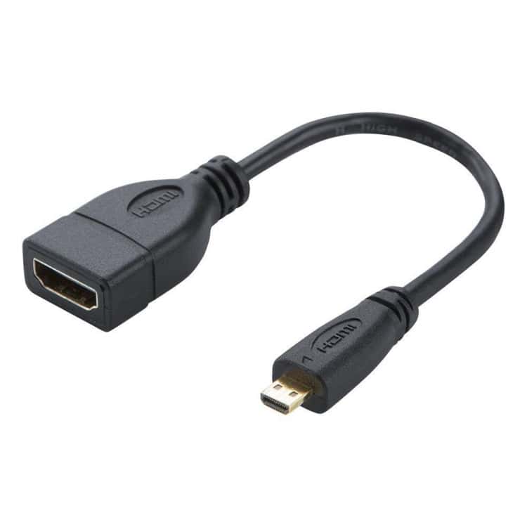 17cm Micro HDMI Male to HDMI Female Adapter Cable - Enhanced Connectivity Solution 1 17Cm Micro Hdmi Male To Hdmi Female Adapter Cable - Enhanced Connectivity Solution