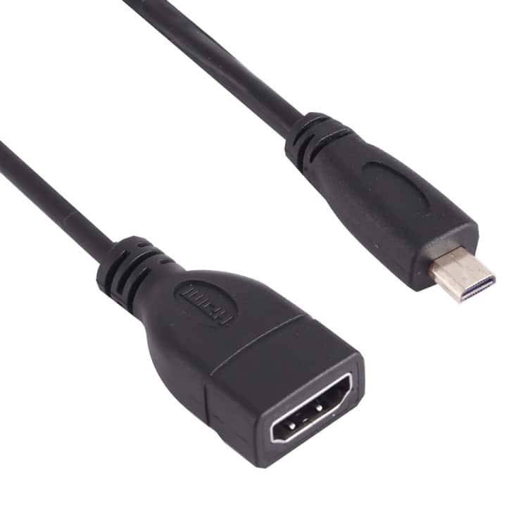 17cm Micro HDMI Male to HDMI Female Adapter Cable - Enhanced Connectivity Solution 2 17Cm Micro Hdmi Male To Hdmi Female Adapter Cable - Enhanced Connectivity Solution - Image 2