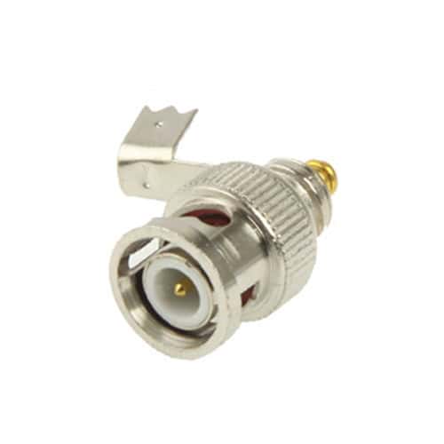 BNC Male Plug Bend Connector Adapter for Coaxial Cable - Easy Installation, Durable 2 High-Quality Bnc Connector For Video And Rf Applications, Durable Metal Construction, Ideal For Professional Electronics Setups.