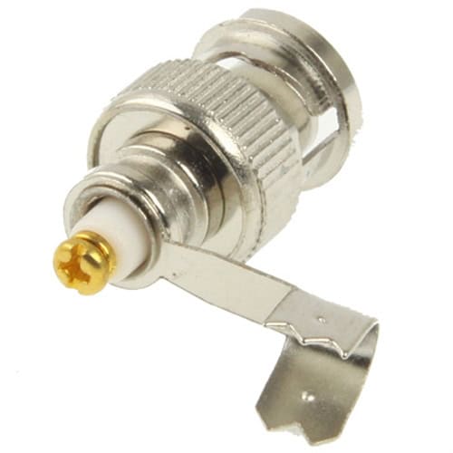 BNC Male Plug Bend Connector Adapter for Coaxial Cable - Easy Installation, Durable 4 Gold-Plated Bnc Connector For Rf And Video Signal Transmission, With Secure Locking Mechanism.