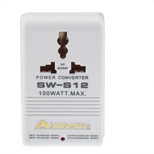 100W US Plug Adapter, AC117V to AC230V Power Converter (White) - Universal Voltage