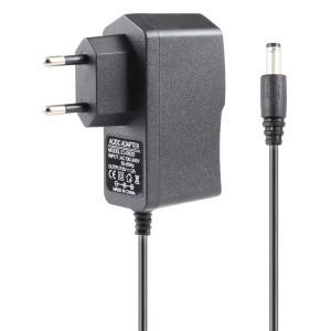 Compact EU Plug Power Adapter: AC 100-240V to DC 6V 2A, 5.5x2.1mm Tip, 1.1m Cable