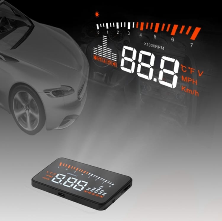 X5 HUD 3" Multi Car Head Up Display OBDII Light Sensors - Black 8 X5 Hud 3&Quot; Multi Car Head Up Display Obdii Light Sensors - Black - Image 8