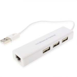 Seamless Connectivity: High-Speed USB Network Adapter with 3-Port Hub & RJ45 Ethernet